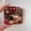 Resin Coffee Shop Refrigerator Magnet, Miniature Café Relief Decor — product photo 3