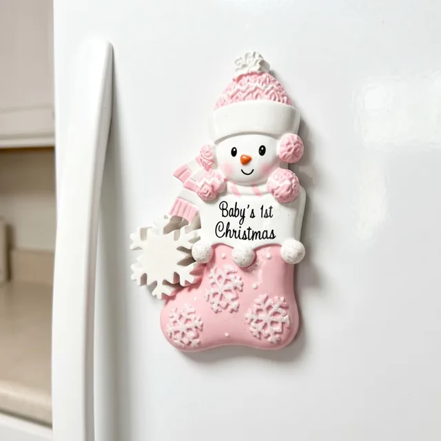 Christmas Snowman Magnet, Resin Relief Christmas Decor — product photo 11