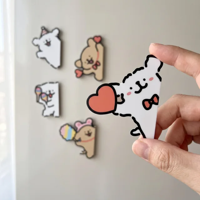 Playful Puppy Dog Fridge Magnet: Illustrated Kitchen Decor Accent — product photo 4