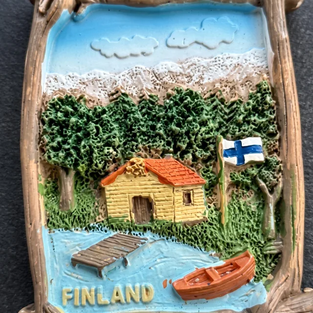 Finland Landscape Fridge Magnet, Hand Painted Travel Souvenir Home Decor — product photo 4