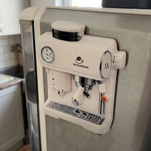 Espresso Machine Fridge Magnet: 3D Resin Miniature Coffee Maker Decor — product photo 6