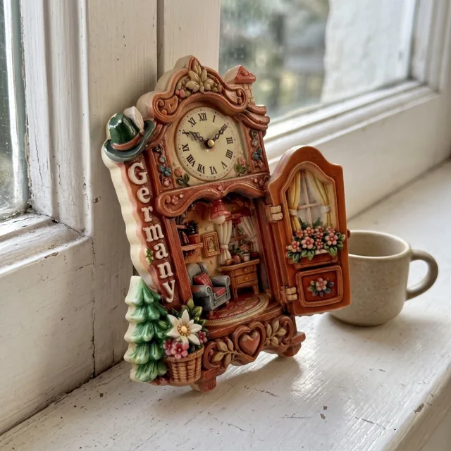 Refrigerator Magnet: 3D Resin Miniature Clock Cabinet Germany Souvenir — product photo 3
