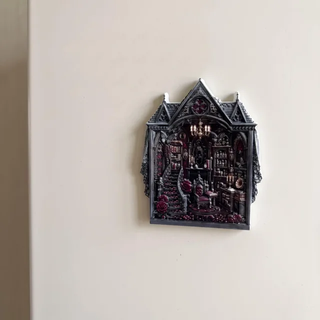 Gothic Castle Fridge Magnet, Resin Dark Fantasy Decor — product photo 8