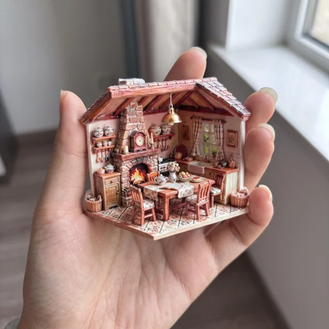 Kitchen Scene Fridge Magnet, 3D Relief Resin Refrigerator Decor — product photo 1
