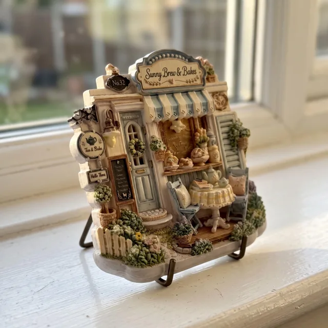 Refrigerator Magnet, 3D Tea Shop Bakery Scene Resin Decor — product photo 7