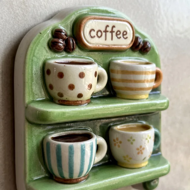 Coffee Mug Refrigerator Magnet, 3D Raised Resin Shelf Decor, Kitchen Fridge Accent — product photo 5