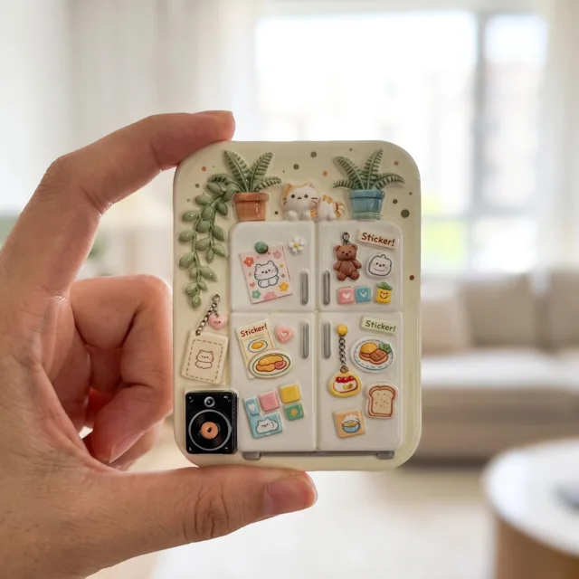 3D Resin Refrigerator Magnet, Mini Kitchen Scene Decor — product photo 1