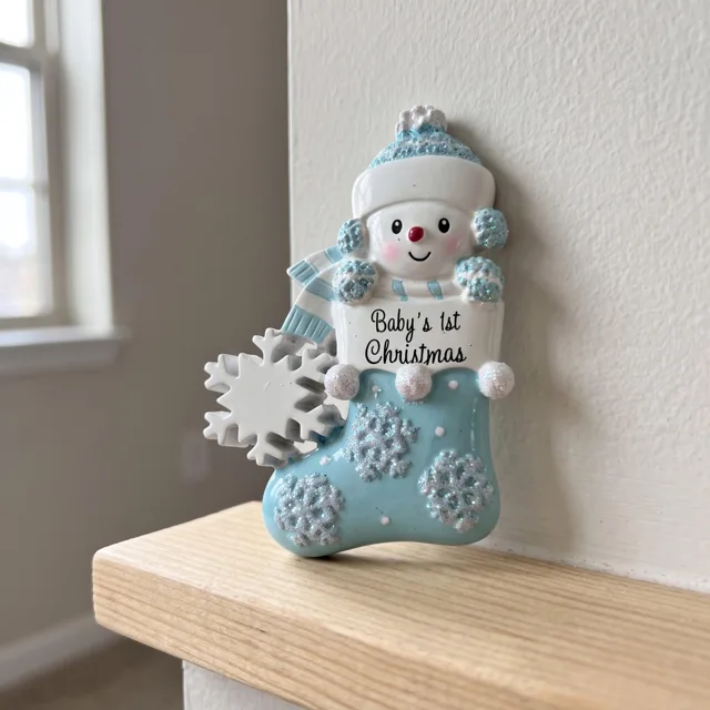 Christmas Snowman Magnet, Resin Relief Christmas Decor — product photo 4