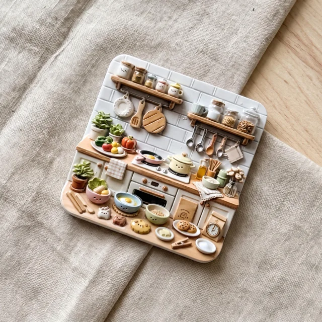 3D Resin Kitchen Fridge Magnet, Cute Food Design Decor — product photo 4