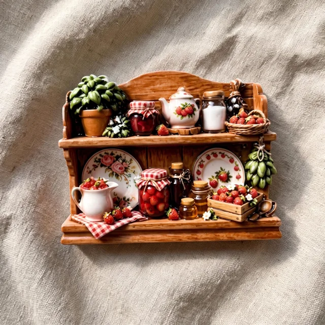 Fridge Magnet, Rustic Kitchen Shelf Still Life Decor — product photo 8