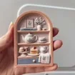 Miniature Tea Shelf Fridge Magnet, Resin Relief Kitchen Decor — product photo 12