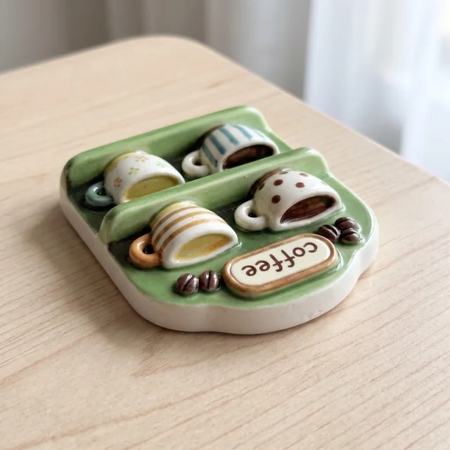 Coffee Mug Refrigerator Magnet, 3D Raised Resin Shelf Decor, Kitchen Fridge Accent — product photo 8