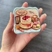 Cake Fridge Magnet: 3D Resin Dessert Coffee Kitchen Decor — product photo 3