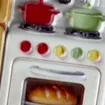 Kitchen Fridge Magnet: Raised Miniature Stove and Refrigerator Scene — product photo 2