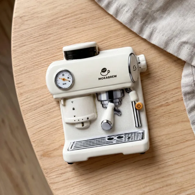 Espresso Machine Fridge Magnet: 3D Resin Miniature Coffee Maker Decor — product photo 3