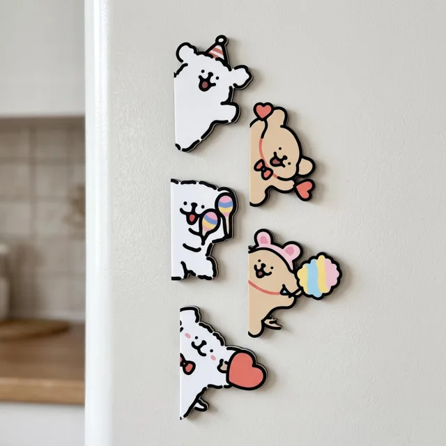 Playful Puppy Dog Fridge Magnet: Illustrated Kitchen Decor Accent — product photo 11