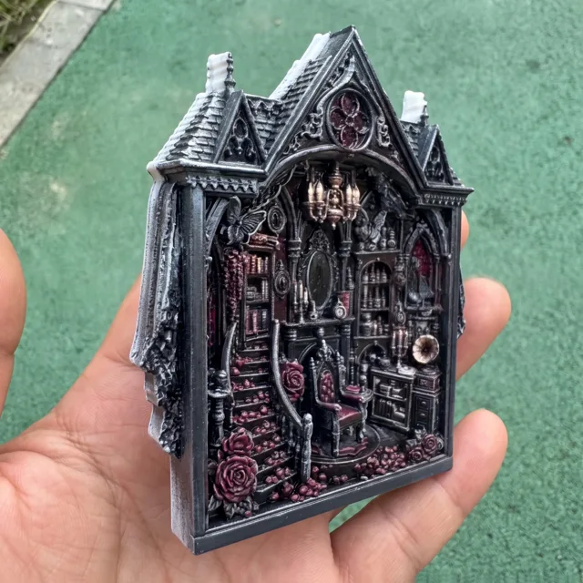 Gothic Castle Fridge Magnet, Resin Dark Fantasy Decor — product photo 7