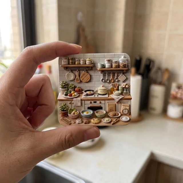 3D Resin Kitchen Fridge Magnet, Cute Food Design Decor — product photo 6