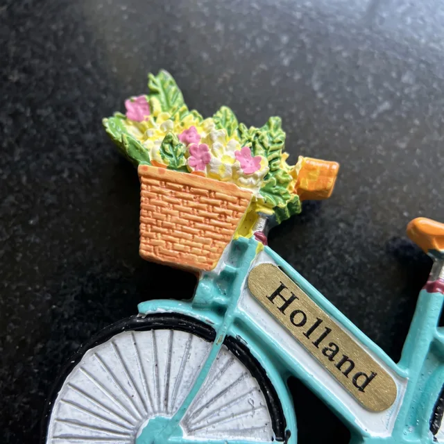 Bicycle Fridge Magnet: Floral Resin Bike Decor for Refrigerator and Home — product photo 6