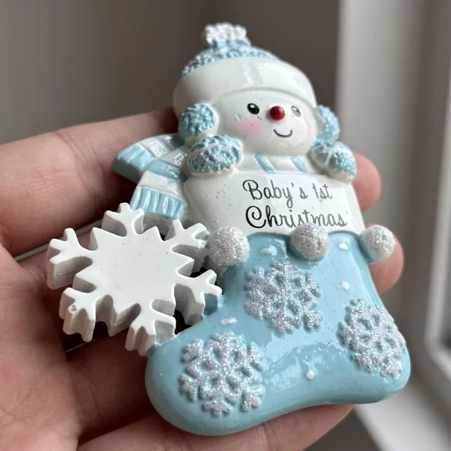 Christmas Snowman Magnet, Resin Relief Christmas Decor — product photo 2