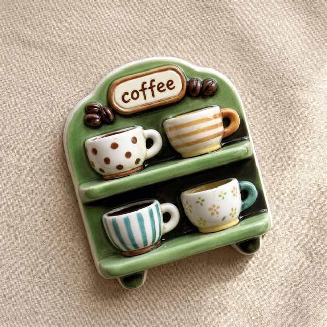 Coffee Mug Refrigerator Magnet, 3D Raised Resin Shelf Decor, Kitchen Fridge Accent — product photo 7