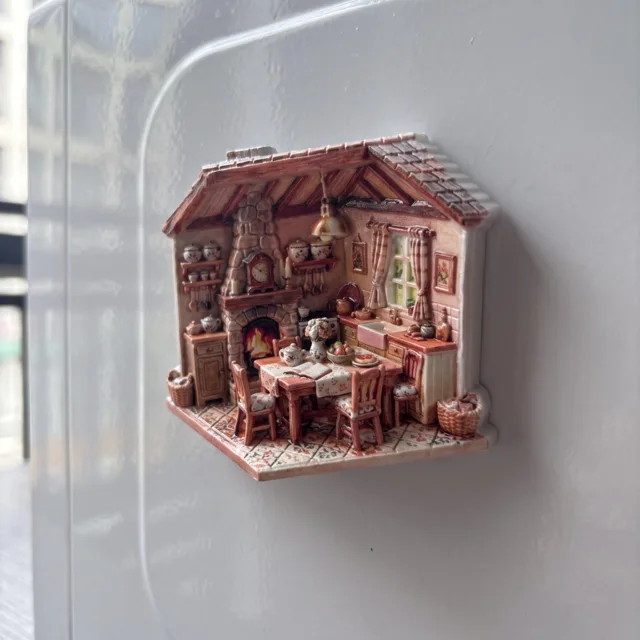 Kitchen Scene Fridge Magnet, 3D Relief Resin Refrigerator Decor — product photo 5