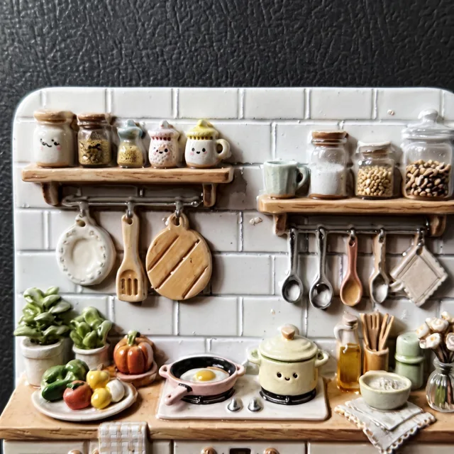3D Resin Kitchen Fridge Magnet, Cute Food Design Decor — product photo 5