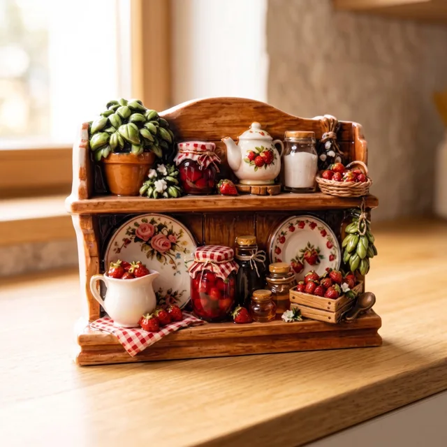 Fridge Magnet, Rustic Kitchen Shelf Still Life Decor — product photo 1