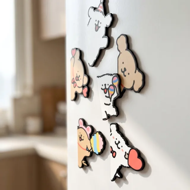 Playful Puppy Dog Fridge Magnet: Illustrated Kitchen Decor Accent — product photo 14