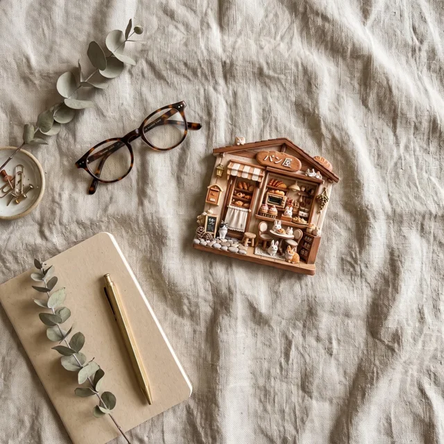 Bakery Shop Refrigerator Magnet, Raised Resin Miniature Cafe Decor — product photo 5