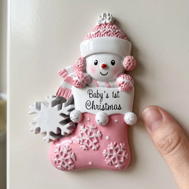 Christmas Snowman Magnet, Resin Relief Christmas Decor — product photo 12