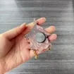 Resin Fridge Magnet: Rustic Chalet Clock With Dangling Pinecone Charms — product photo 3