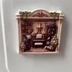 Resin Relief Fridge Magnet, Miniature Music Room Decor with Piano and Violin — product photo 12