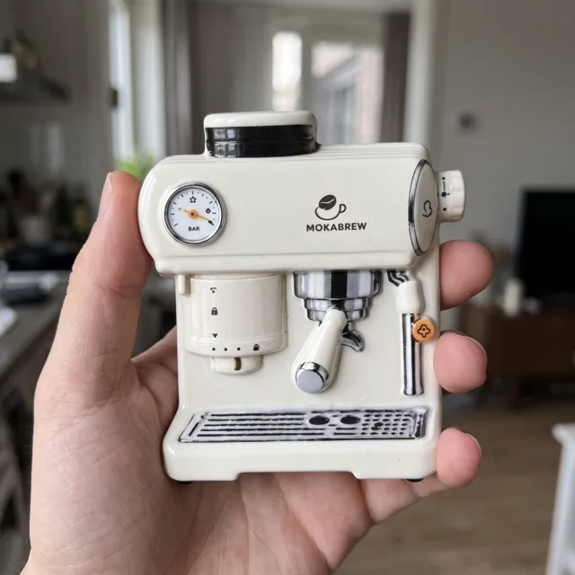 Espresso Machine Fridge Magnet: 3D Resin Miniature Coffee Maker Decor — product photo 1
