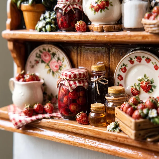 Fridge Magnet, Rustic Kitchen Shelf Still Life Decor — product photo 3