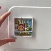 Resin Fridge Magnet: Raised Cat Balcony Scene With Colorful Flowers — product photo 2