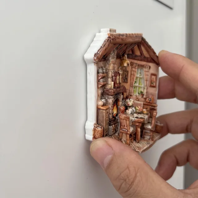 Kitchen Scene Fridge Magnet, 3D Relief Resin Refrigerator Decor — product photo 8