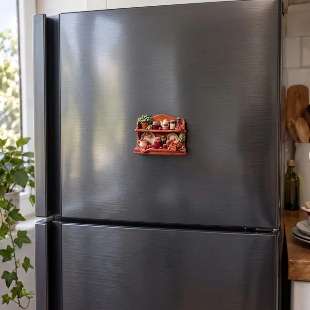 Fridge Magnet, Rustic Kitchen Shelf Still Life Decor — product photo 5