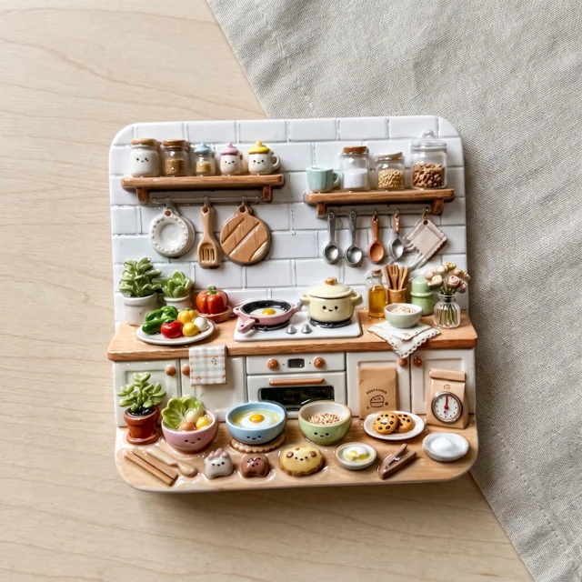 3D Resin Kitchen Fridge Magnet, Cute Food Design Decor — product photo 1