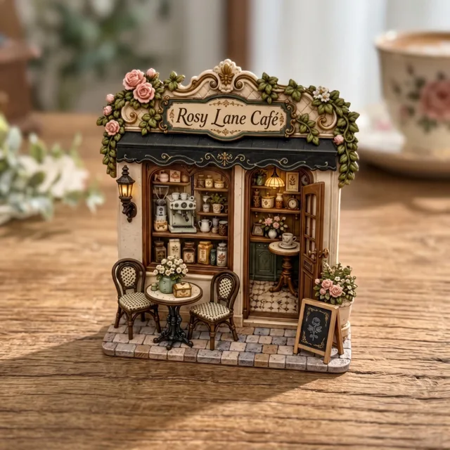 Cafe Fridge Magnet, Raised Resin Coffee Shop Decor — product photo 8