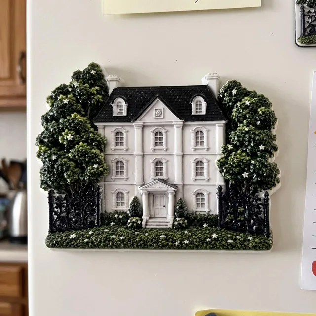 Resin Castle Fridge Magnet, Forest Mansion Home Decor — product photo 1
