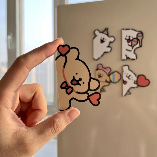 Playful Puppy Dog Fridge Magnet: Illustrated Kitchen Decor Accent — product photo 13