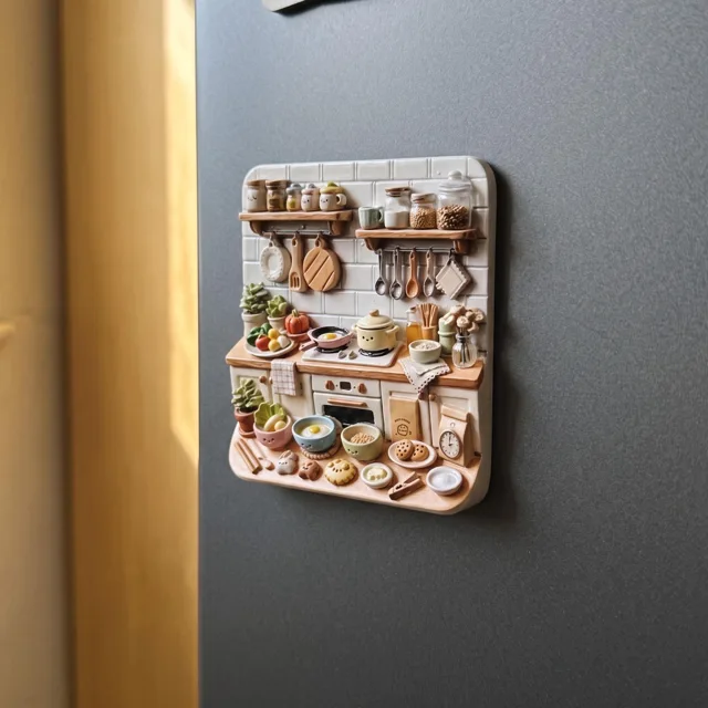 3D Resin Kitchen Fridge Magnet, Cute Food Design Decor — product photo 9