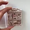 3D Kitchen Hutch Refrigerator Magnet: Resin Miniature Baking Cabinet Decor — product photo 3
