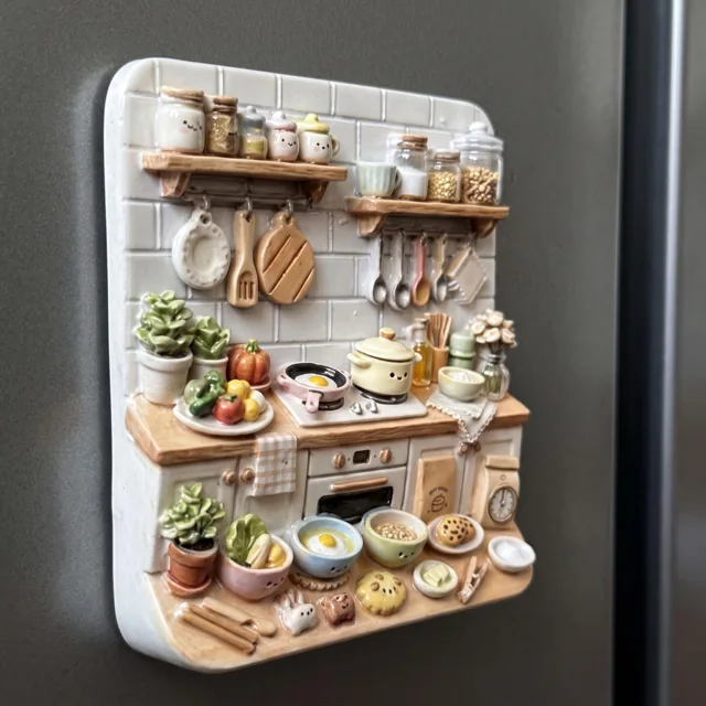 3D Resin Kitchen Fridge Magnet, Cute Food Design Decor — product photo 7