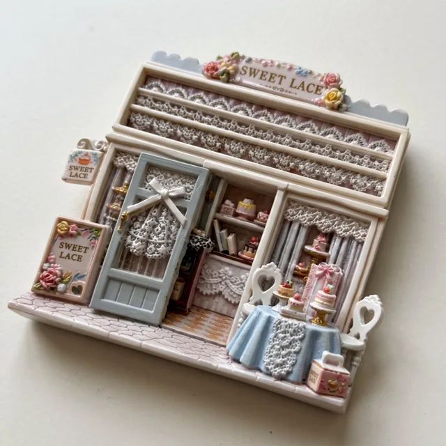 Miniature Dessert Shop Fridge Magnet, Resin Bakery Scene Decor — product photo 6