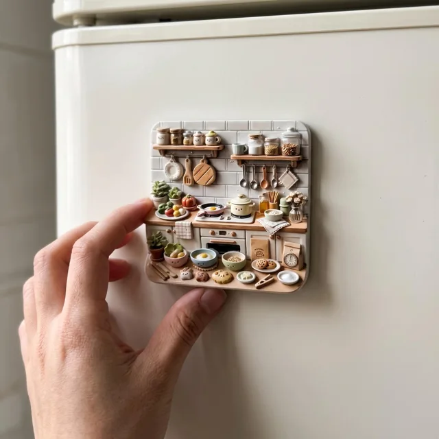 3D Resin Kitchen Fridge Magnet, Cute Food Design Decor — product photo 8